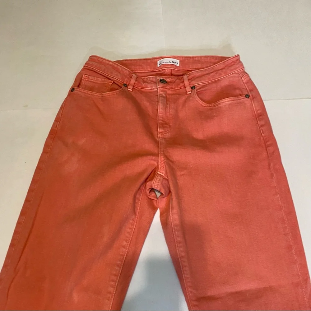 Loft Coral Straight-Leg Jeans